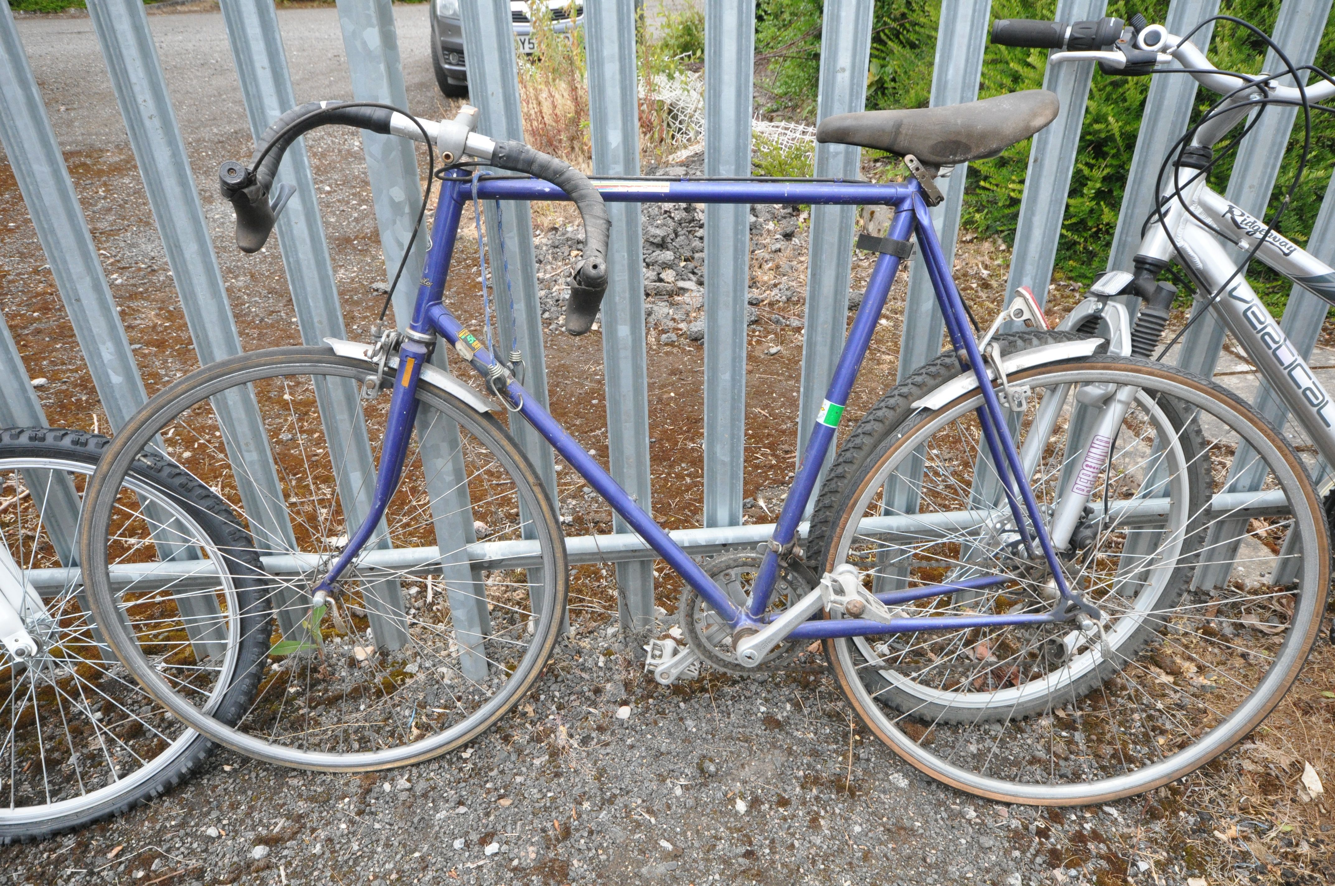 A CAMPAGNOLO PURPLE RACING BIKE, a Raleigh pink girls bike and a vertical ladies bike (3) - Image 3 of 4