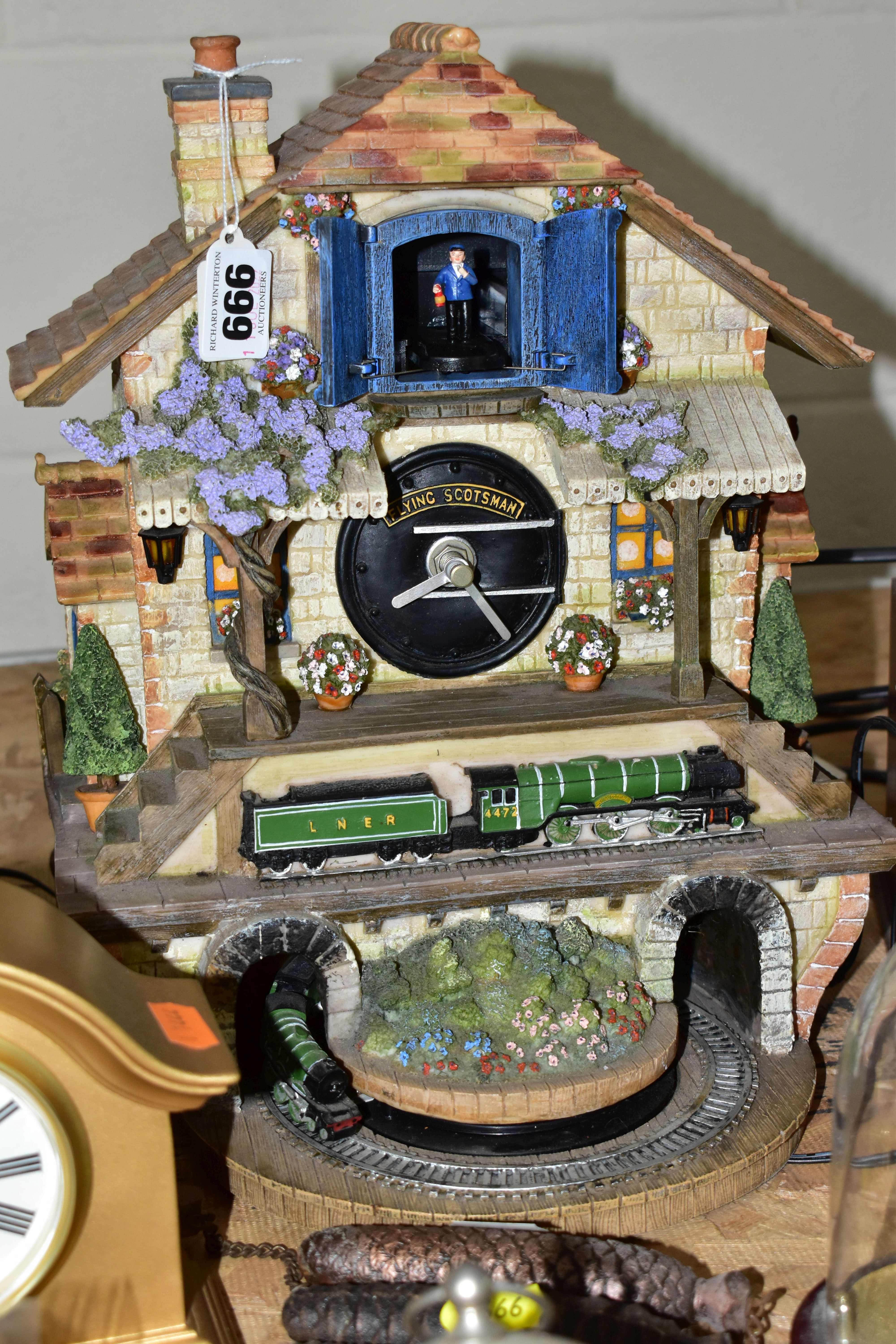 A COLLECTION OF ASSORTED CLOCKS AND BAROMETERS, including three oak cased mantel clocks, a battery - Image 8 of 8