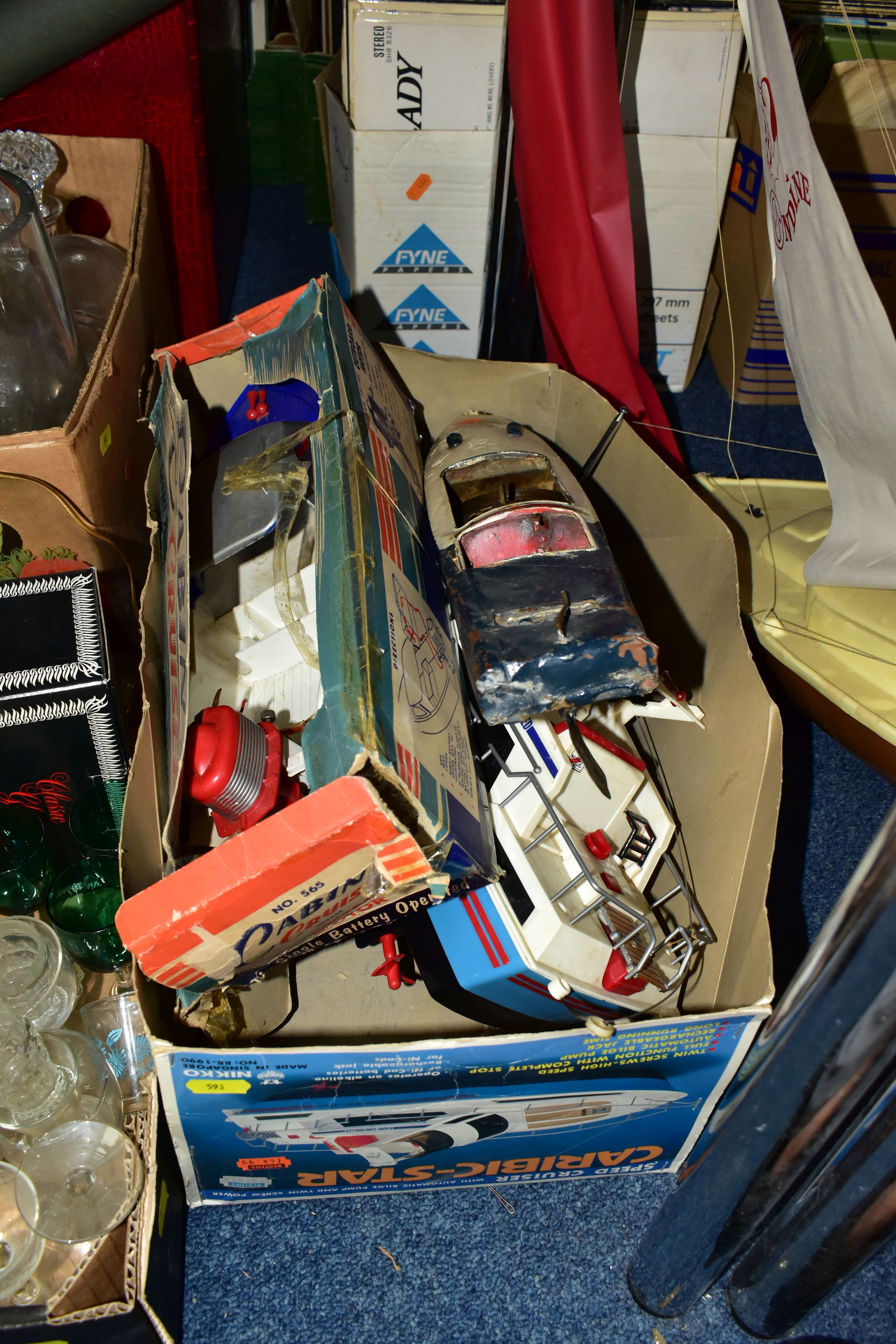 A COLLECTION OF FOUR CHILDRENS SAILING BOATS, comprising Nikko 'Carib-Star' remote control in - Image 2 of 4