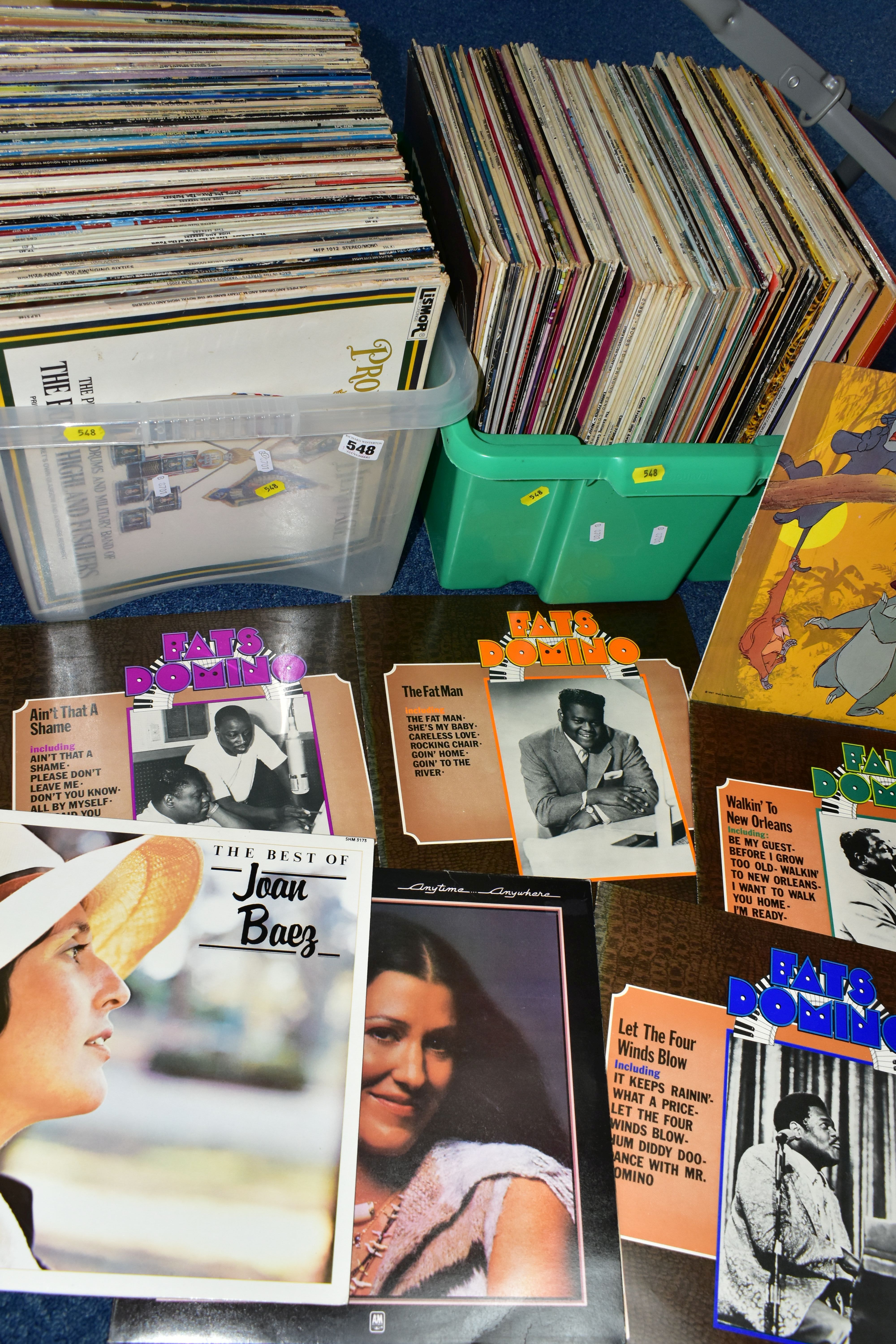 TWO BOXES OF MISCELLANEOUS RECORDS to include Country, Jazz, Folk, Blues, Pop, etc (2 boxes)