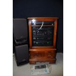 A AIWA Z1100 HI-FI SYSTEM with a pair of Aiwa SXZ1100 speakers with remote and instruction manual,