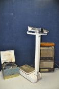 A SET OF VINTAGE WEIGHT WATCHERS SCALES along with a G.E.C BC5445 valve radio, a Ecko U199A valve