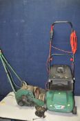 A QUALCAST ECLIPSE320 lawnmower with no power cable (PAT fail due to join in cable) along with a