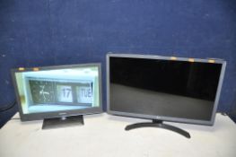 A HITACHI 22LE357OU 22in tv with no remote (PAT pass and working) and a LG 28TN515V-PZ no power