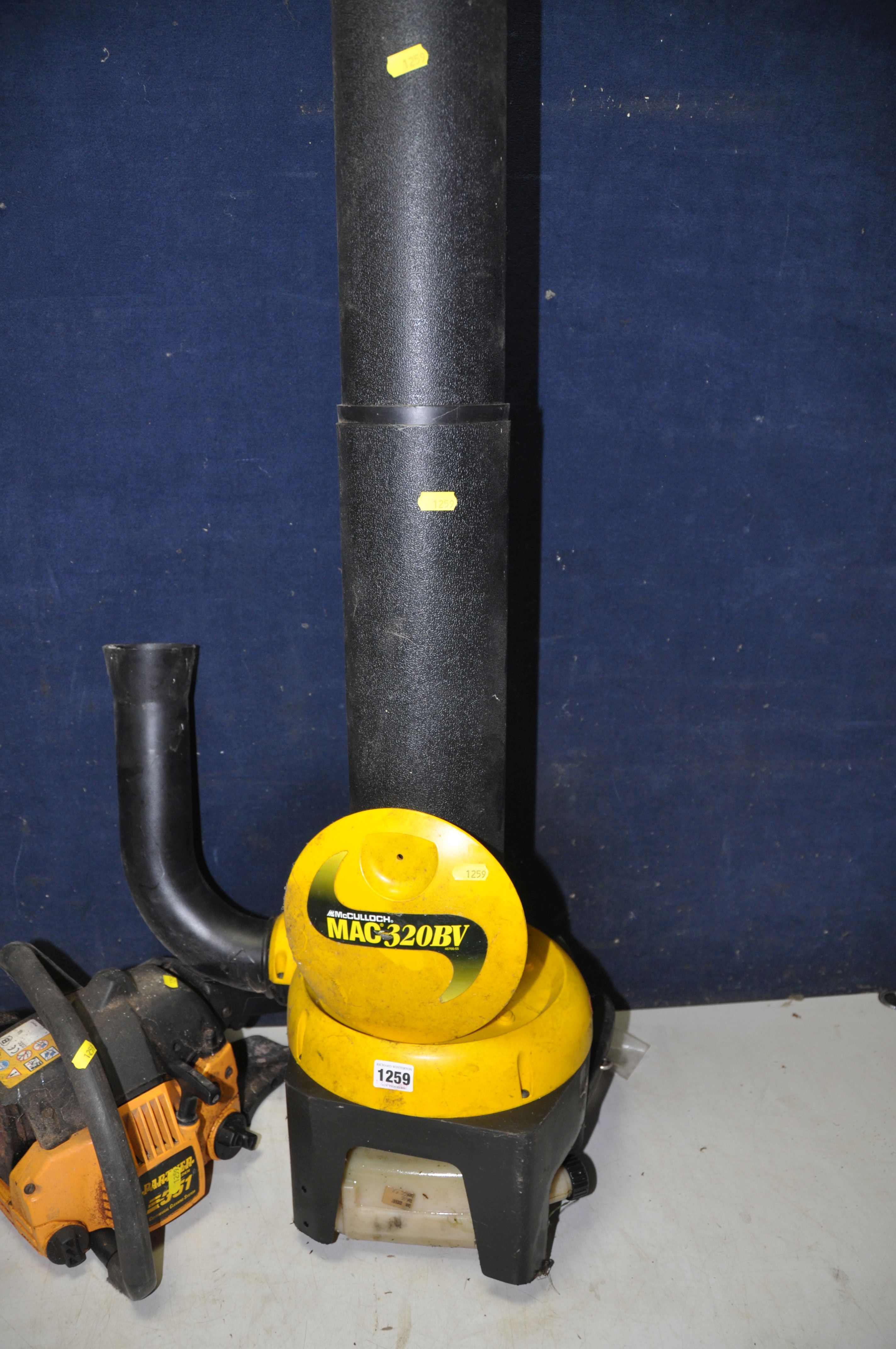 A PARTNER 351 petrol chainsaw and a McCULLOCH 320BV petrol garden vac/blower (both UNTESTED but - Image 3 of 3