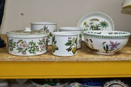 SIX LARGE PIECES OF PORTMEIRION BOTANIC GARDEN AND POMONA POTTERY, comprising two Pomona pattern