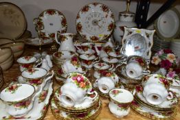 SEVENTY FIVE PIECES OF ROYAL ALBERT OLD COUNTRY ROSES DINNER, TEA AND GIFTWARES, comprising a