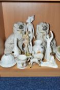 A GROUP OF ASSORTED CERAMICS, Royal Doulton figures 'Stage Struck' HN3951, 'Wistful' HN3664 and '
