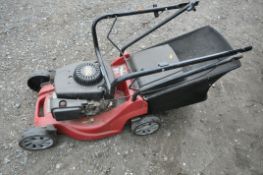 A MOUNTFIELD PETROL LAWNMOWER, with grass box (condition:-untested, but engine turns)