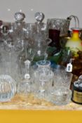 A GROUP OF COLOURED AND CLEAR GLASSWARES, approximately seventy pieces to include boxed and loose