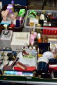 ONE BOX OF LADIES PERFUMES, ETC, including foundation (Charles of The Ritz), lipsticks, face powder,