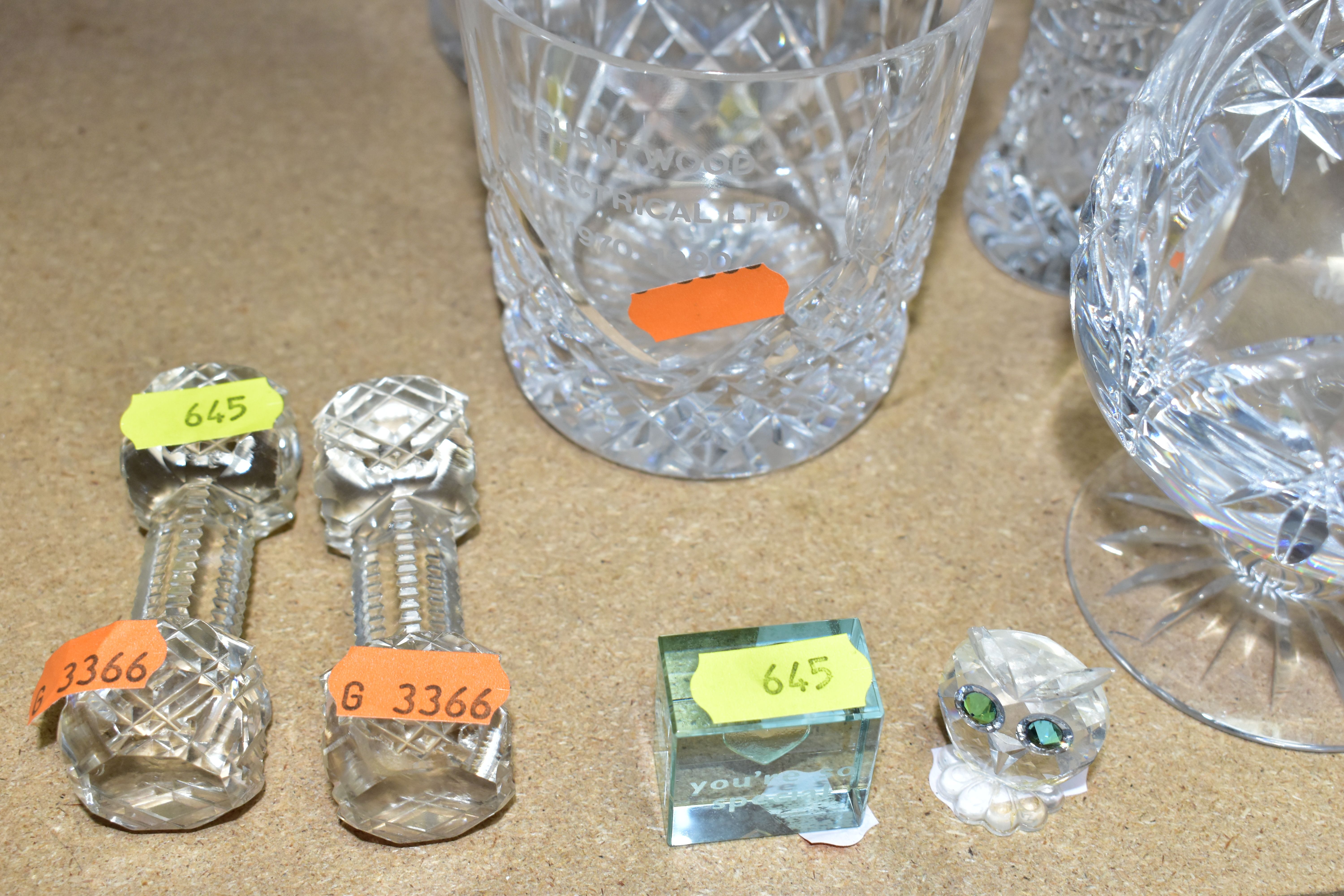 A QUANTITY OF CRYSTAL DRINKING WARE, to include four boxed Dartington crystal stemless drinking - Image 6 of 6