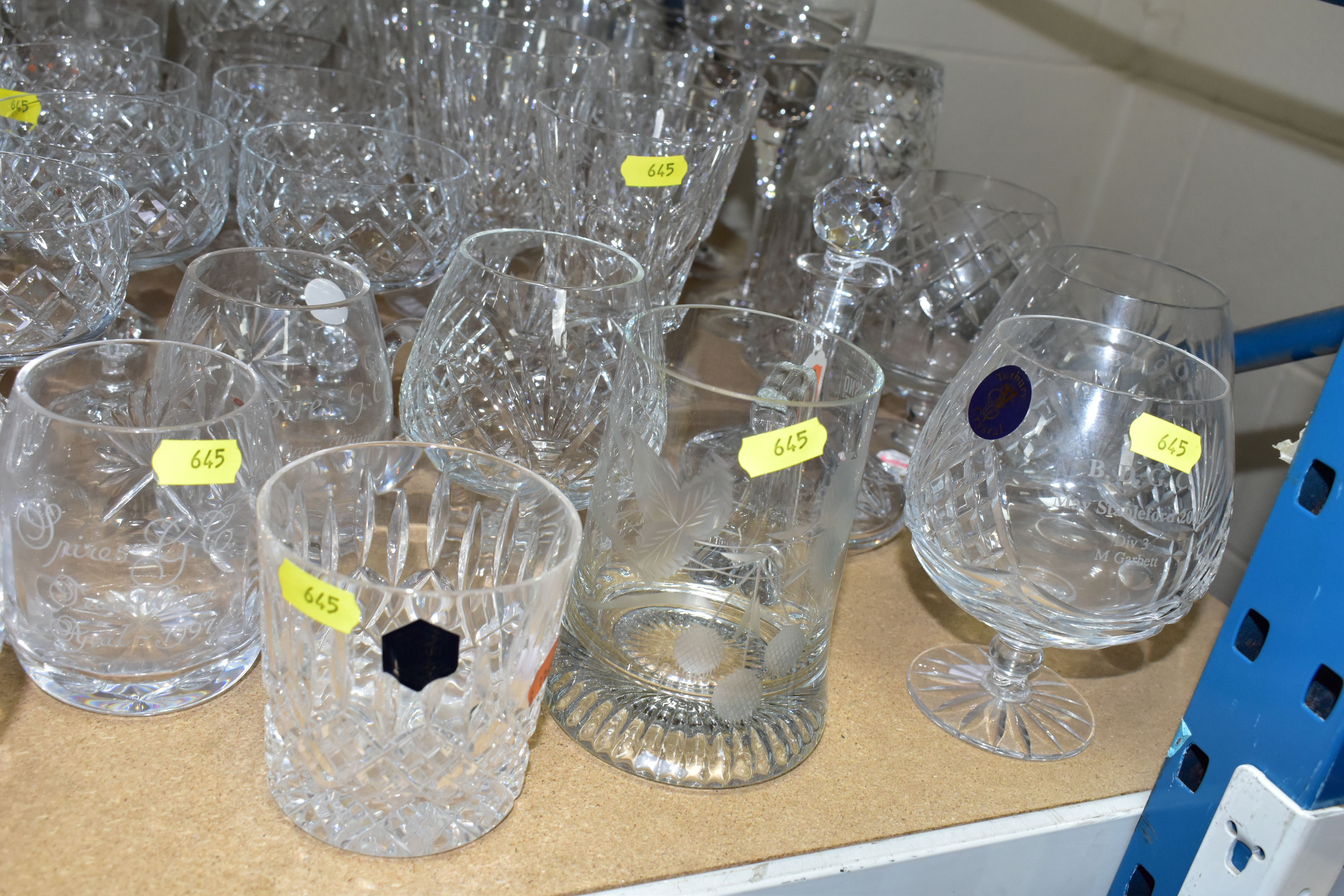 A QUANTITY OF CRYSTAL DRINKING WARE, to include four boxed Dartington crystal stemless drinking - Image 4 of 6