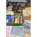 BOOKS & EPHEMERA, four boxes of books containing approximately 135 titles in hardback and