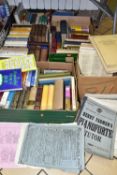 BOOKS & EPHEMERA, four boxes of books containing approximately 135 titles in hardback and