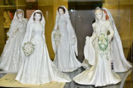 FIVE COALPORT FOR COMPTON & WOODHOUSE LIMITED EDITION ROYAL BRIDE FIGURES, comprising 'Sophie' HRH