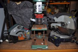 A NU-TOOL CH10 PILLAR DRILL along with a Black and Decker PL40 circular saw (both PAT pass and