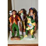 TWELVE EARLY COALPORT FIGURINES, comprising Jester, The Poacher, Tom Sawyer, Costermonger,