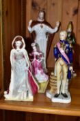 SIX COALPORT FIGURINES, comprising limited edition The Skater 645/12500, with certificate, limited