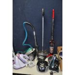 A COLLECTION OF HOME ELECTRICALS to include a Clarson vacuum cleaner, Morphy Richards ORB vacuum,