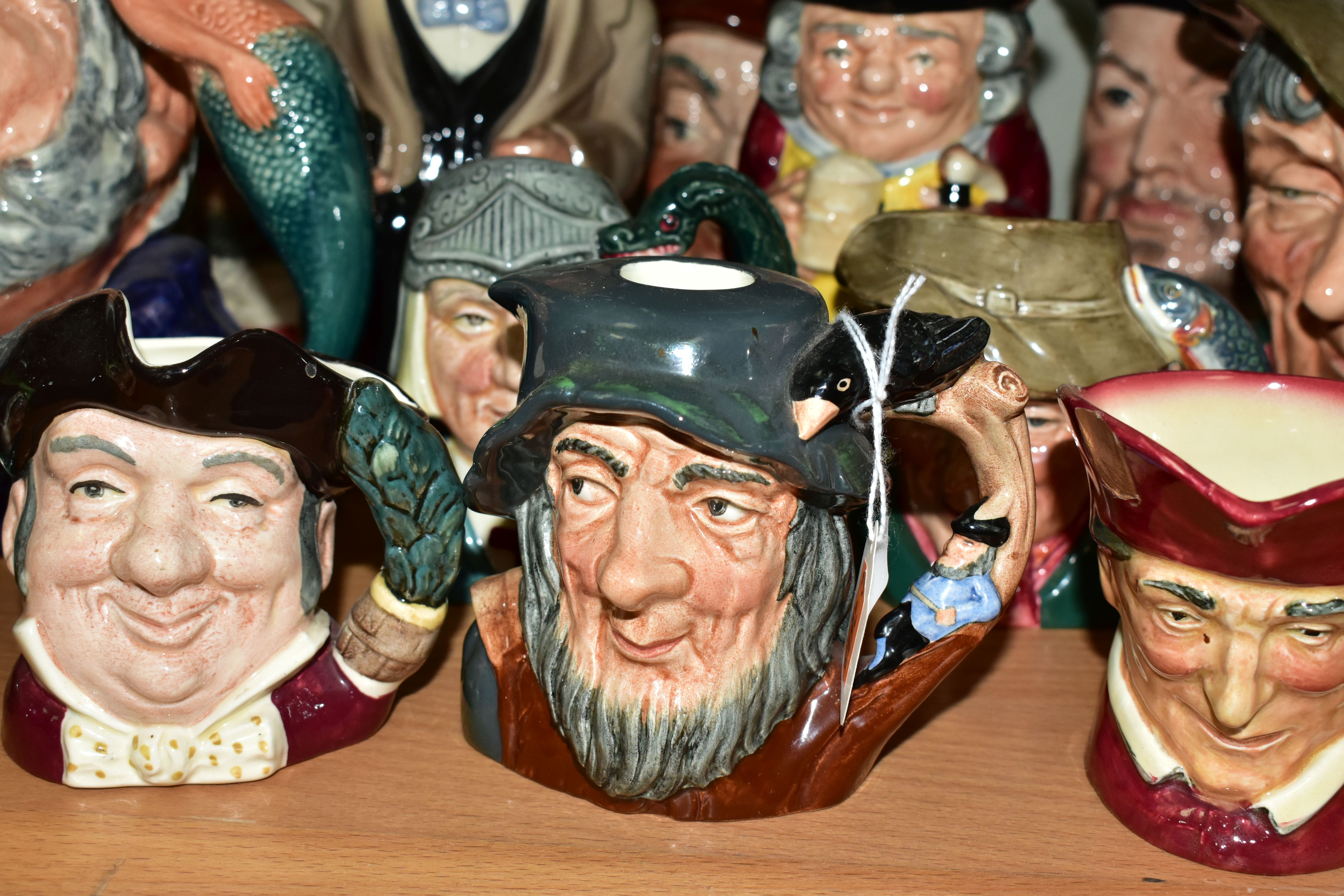 A QUANTITY OF ROYAL DOULTON CHARACTER JUGS ETC, to include Old Salt D6551 - cracked, Henry VIII - Image 2 of 5