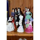 TWELVE COALPORT FIGURINES, comprising Mother of the Bride, Millennium Princess (wand is unstuck