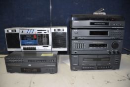 A SONY LBT-D107 HI-FI stereo system with no speakers or power cable (UNTESTED) along with a Sony