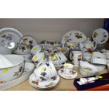 SEVENTY PIECES OF ROYAL WORCESTER 'EVESHAM' DINNERWARE, comprising five lidded oven dishes, seven