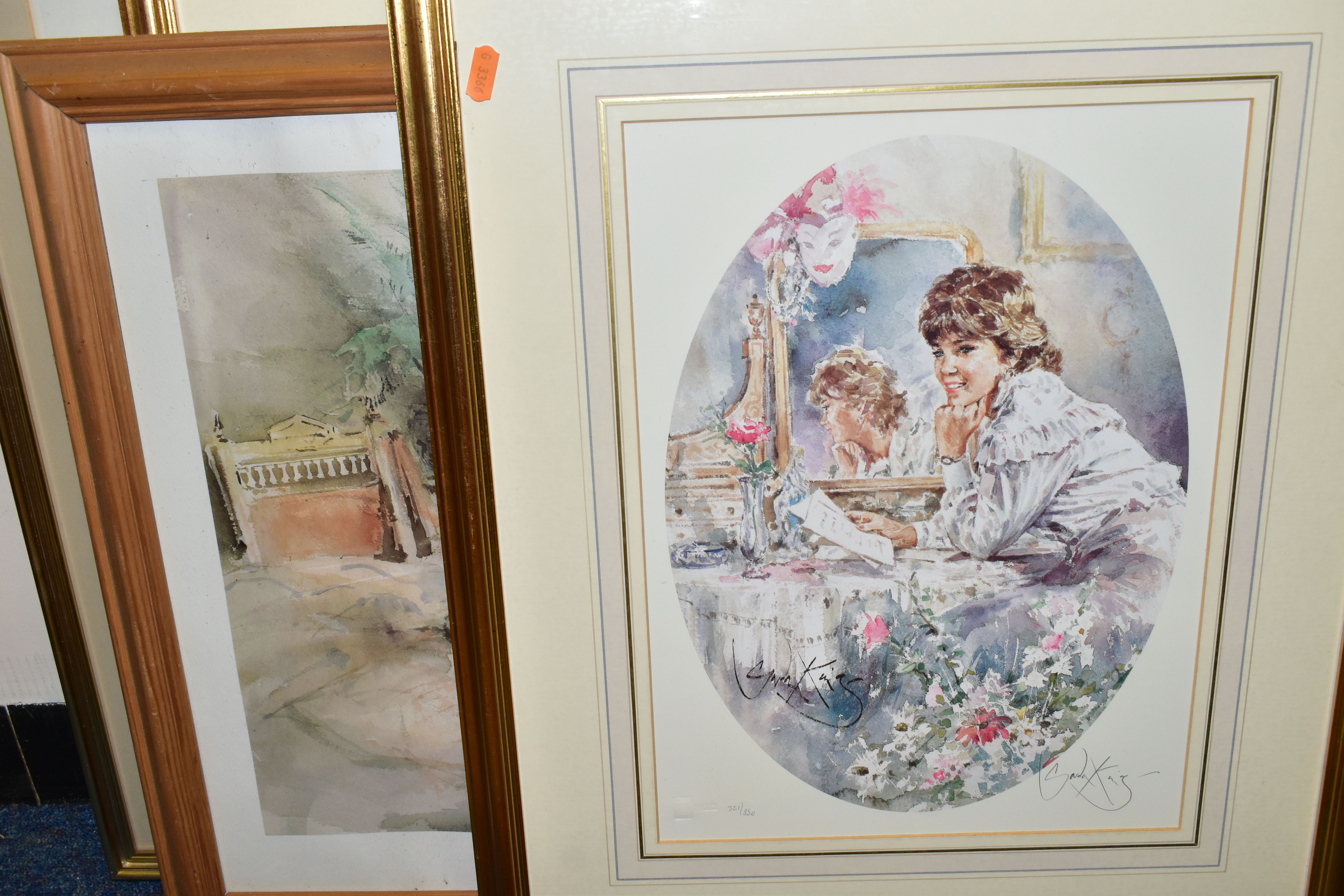 SEVEN FRAMED GORDON KING PRINTS, comprising four signed limited editions 'The Rose' and 'The Love - Image 2 of 6