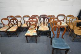 A LARGE SELECTION OF CHAIRS, of different ages and styles, to include sets of five, four and