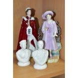 TWO ROYAL WORCESTER FIGURINES, comprising Queen Elizabeth II titled 'In celebration of the Queen's