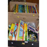 BOOKS, two boxes containing a collection of forty-three mainly children's books to include four '