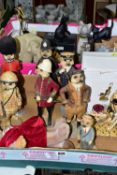 TWO BOXES OF CAT AND MEERCAT FIGURINES, comprising seven resin 'Country Artists' meercat figurines -