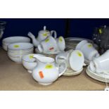 A ROYAL DOULTON 'SOPHIA' PATTERN PART DINNER AND TEA SET, comprising eight cups H5126 (one cup has a