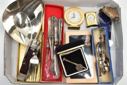 A SELECTION OF SILVER AND VARIOUS METAL ITEMS, to include a mid 20th century silver dolls house