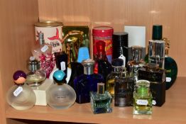 A COLLECTION OF FRAGRANCES AND PERFUME BOTTLES, to include twenty two empty and partially to