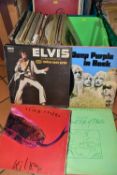 TWO TRAYS CONTAINING OVER ONE HUNDRED LPs including Cool Blue by Ray Dorset, Guy Fletcher, Honky