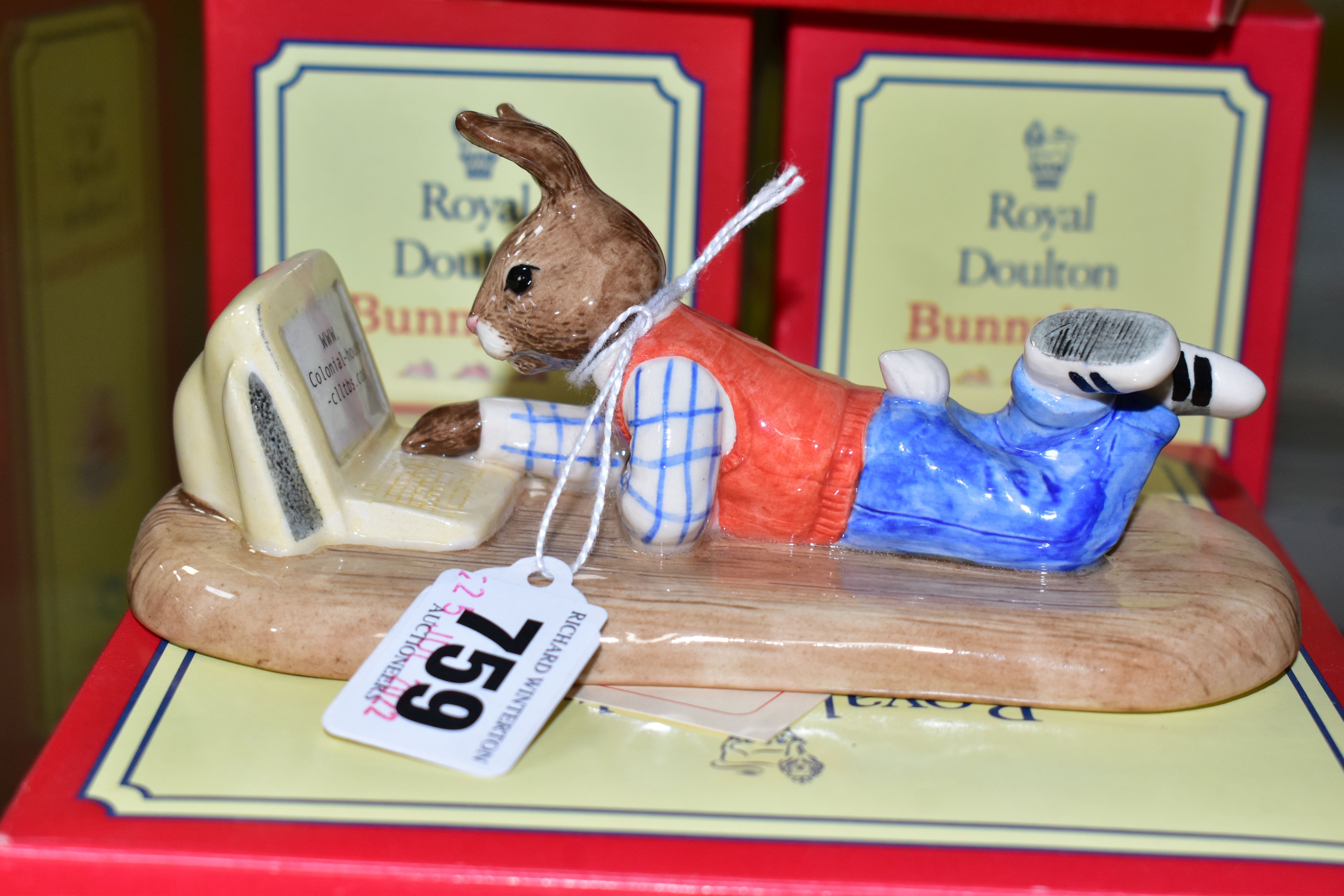 FOUR BOXED ROYAL DOULTON LIMITED EDITION BUNNYKINS FIGURES, comprising On Line DB238 produced - Image 3 of 4