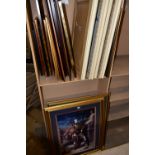 A QUANTITY OF FRAMED PRINTS ETC, to include Van Dykes image of Charles I, approximate size 79cm