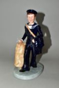 A ROYAL DOULTON LIMITED EDITION FIGURINE 'SAILOR' HN4632, issued 2004, black Royal Doulton