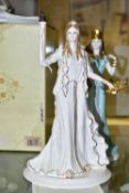 TWO LIMITED EDITION COALPORT FIGURINES, comprising Athena sculpted by Jack Glynn, 149/4950 with