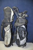 TWO GOLF BAGS CONTAINING CLUBS to include a Slazenger golf bag with set of Bay Hill by Palmer