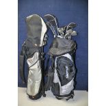 TWO GOLF BAGS CONTAINING CLUBS to include a Slazenger golf bag with set of Bay Hill by Palmer