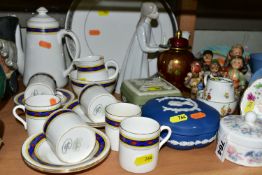 A GROUP OF ASSORTED CERAMICS BY SHELLEY, WEDGWOOD, GOEBEL, ETC, including a Shelley Celtic 11266