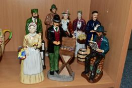 EIGHT COALPORT 'THE CHARACTER COLLECTION' FIGURINES, comprising The Flower Seller, The Pie Maker,