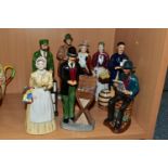 EIGHT COALPORT 'THE CHARACTER COLLECTION' FIGURINES, comprising The Flower Seller, The Pie Maker,