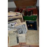 EPHEMERA, two boxes containing a collection of commemorative newspapers, magazines, periodicals,