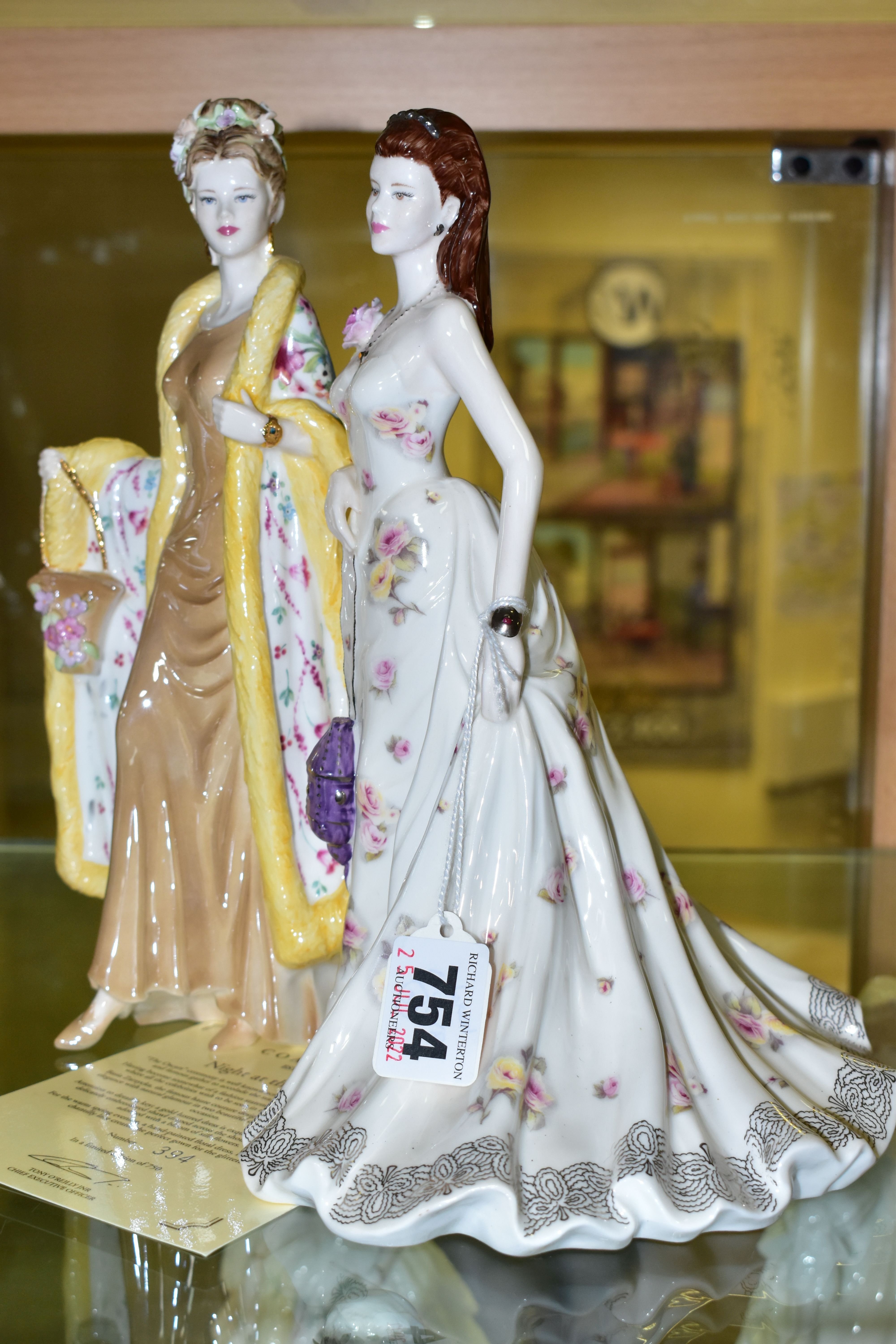 A BOXED COALPORT LIMITED EDITION FIGURE GROUP 'NIGHT AT THE OSCARS', no.394/750, with certificate (1 - Image 3 of 6