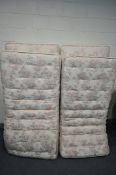 A PAIR OF RELYON SINGLE DIVAN BEDS AND MATTRESSES