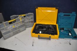 A ATLAS COPCO PFH202 HAMMER DRILL in original case with attachments along with a Makita 6093D